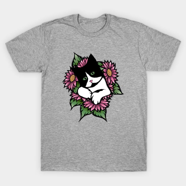 Tuxedo Cat T-Shirt by bubbsnugg